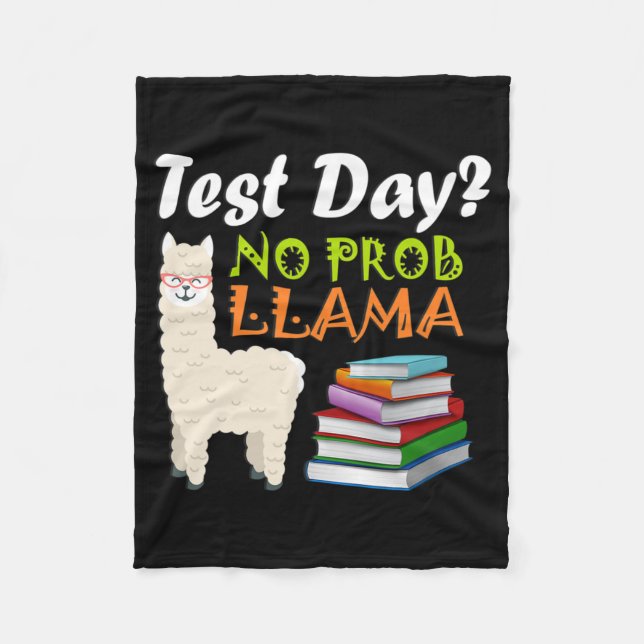 Manta Polar Día de Llama: Exam de profesores enseñando camiset (Anverso)