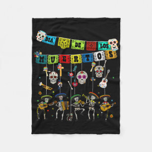 Manta Polar Día De Los Muertos Día De Los Muertos Cráneo Diver