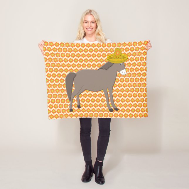 Manta Polar Día de los muertos en el burro mexicano (In situ)