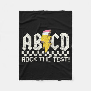 Manta Polar Día de prueba del profesor Retro Abcd Rock Test Da