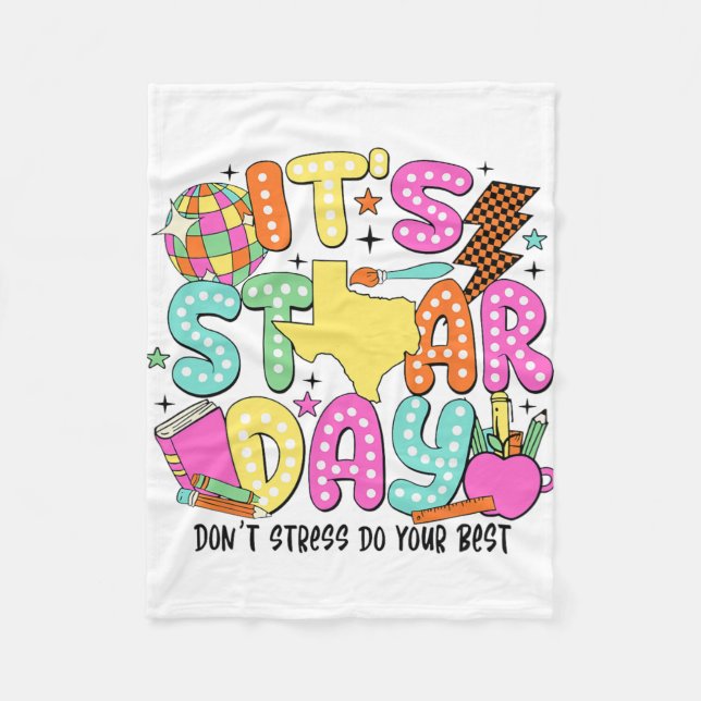 Manta Polar Día de prueba No Hacer Estrés Mejor Profesor de Pr (Anverso)