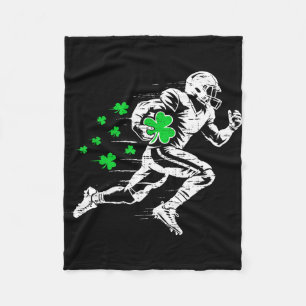 Manta Polar Día de San Patricio fútbol silueta trébol