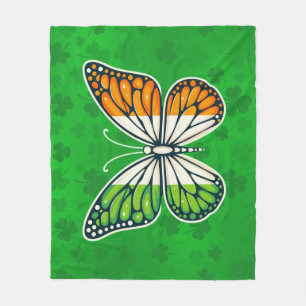 Manta Polar Día de San Patricio mariposa irlandesa