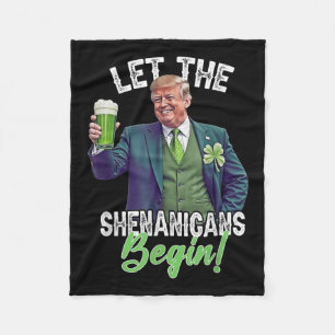 Manta Polar Día de San Patricio Que Empiecen Trump