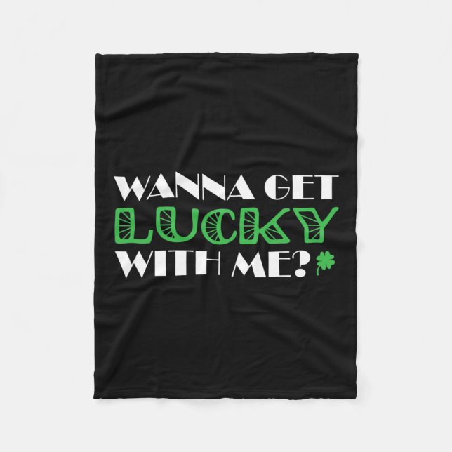 Manta Polar Día de San Patricio quiere tener suerte conmigo (Anverso)