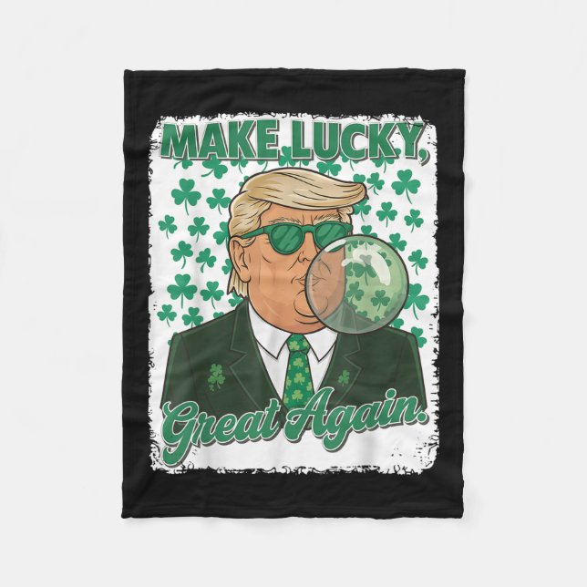 Manta Polar Día de San Patricio Trump Incendio Irlandés (Anverso)