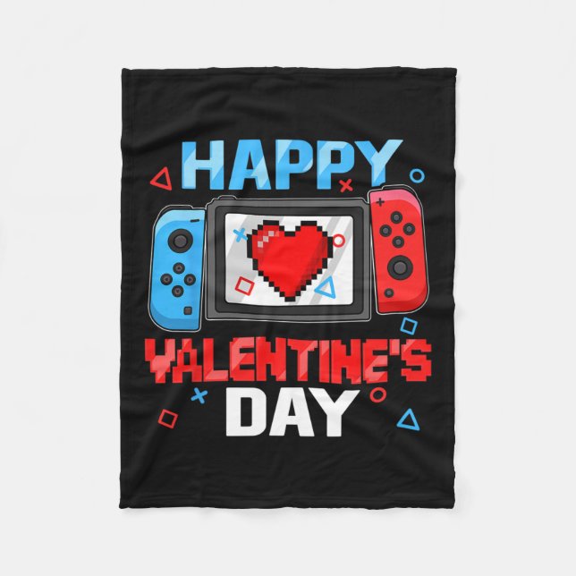 Manta Polar Día de San Valentín Controlador de videojuego Hear (Anverso)