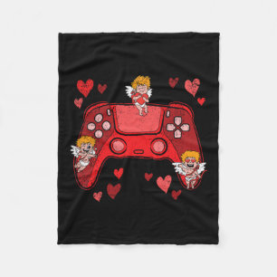 Manta Polar Día de San Valentín de corazón controlador jugador