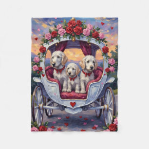 Manta Polar Día de San Valentín del perro maltés