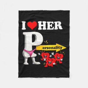 Manta Polar Día de San Valentín divertido de Ity de mujeres am
