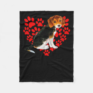 Manta Polar Día de San Valentín el perro Beagle es más lindo q