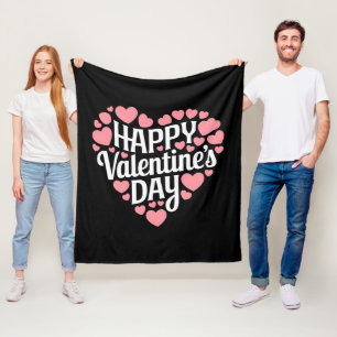 Manta Polar Día de San Valentín Feliz Divertido Corazón Amor