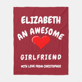 Manta Polar Día de San Valentín Girlfriend Romantic Love Heart