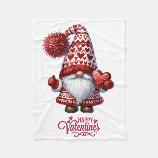 Manta Polar Día de San Valentín Gnome (Anverso)