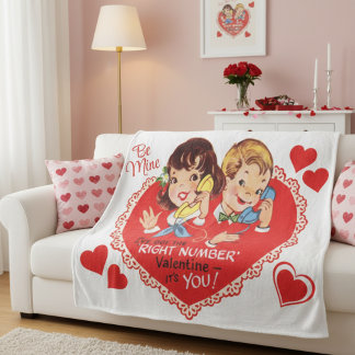 Manta Polar Día de San Valentín Retro Vintage de mediados de s