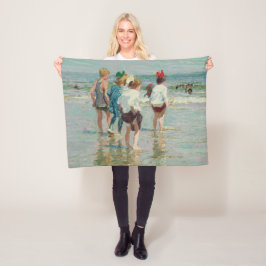 Manta Polar Día de verano en la playa de Brighton (por E.H. Po