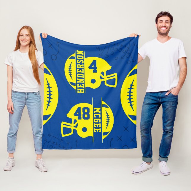 Manta Polar Día del Fútbol Azul y Amarillo (In situ)