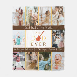 Manta Polar Día del mejor padre del collage de fotos