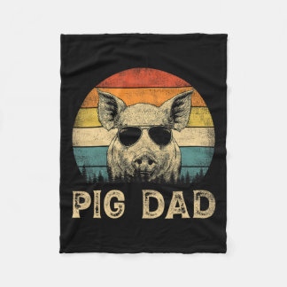 Manta Polar Día del padre amantes de cerdos papá Daddy