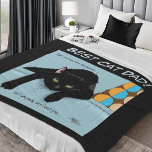 Manta Polar Día del padre del gato negro