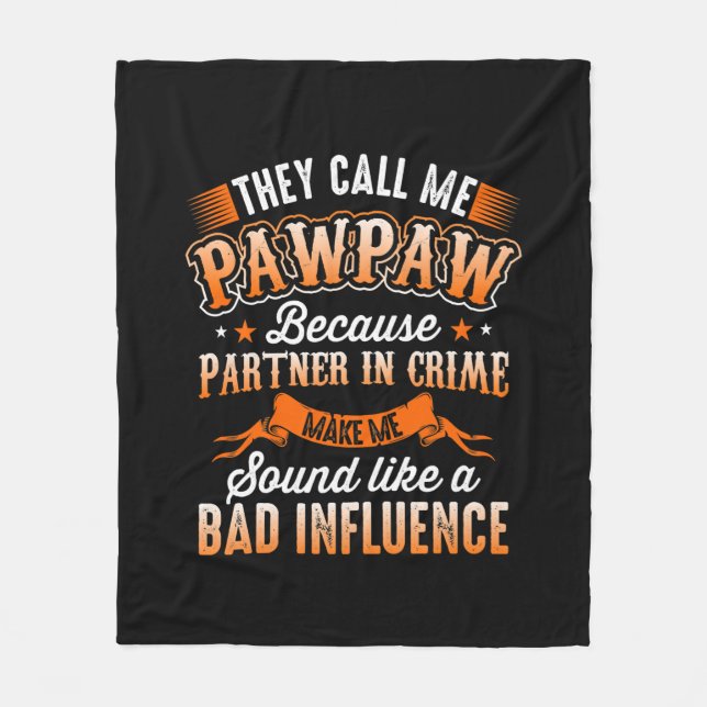 Manta Polar Día del padre | Mens Me Llaman Pawpaw (Anverso)