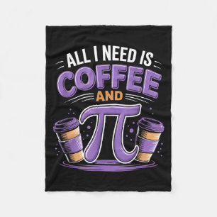 Manta Polar Día del Pi en Vivo Todo lo que Necesito Es Café y