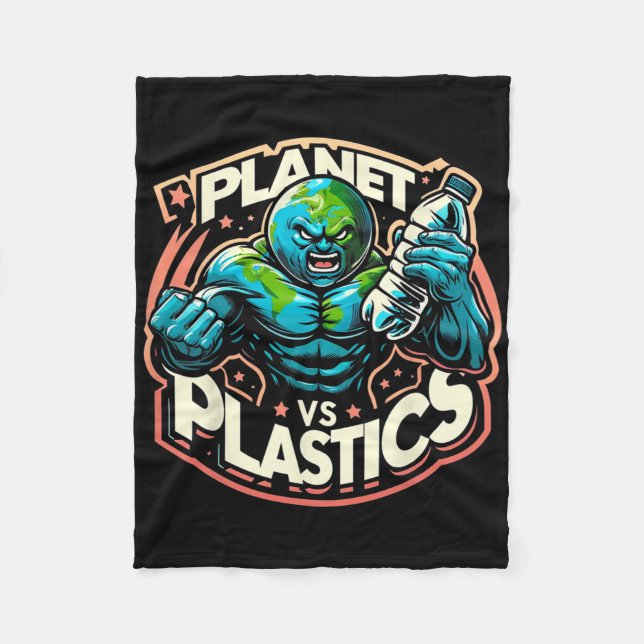 Manta Polar Día del Planeta Vs Plásticos (Anverso)