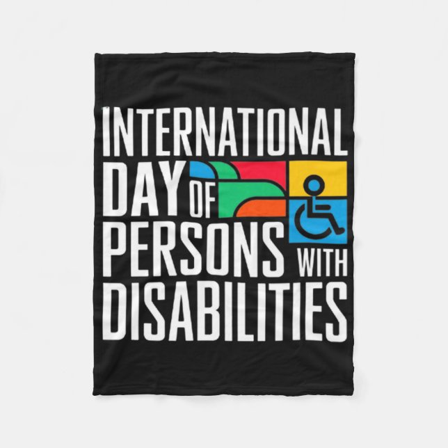 Manta Polar Día Internacional De Las Personas Con Discapacidad (Anverso)