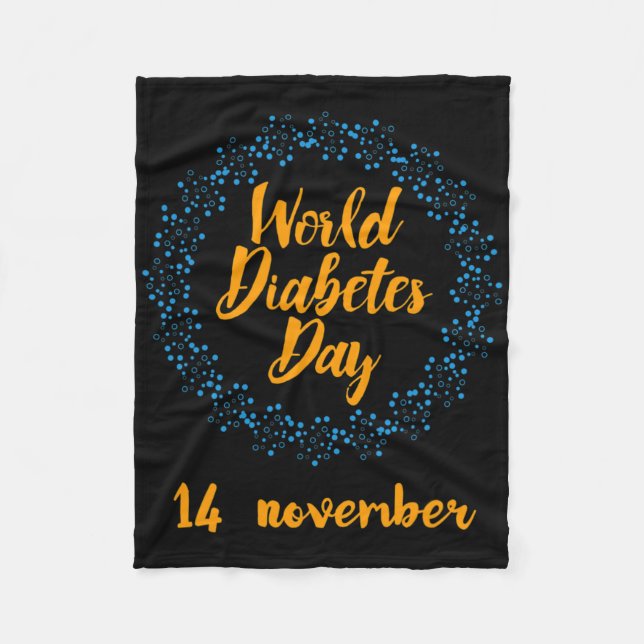 Manta Polar Día Mundial de la Diabetes  (Anverso)