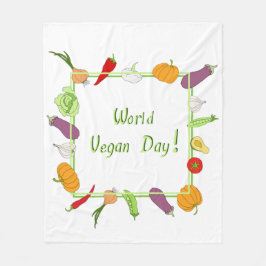 Manta Polar Día Mundial de la Vegetariana Minimalista