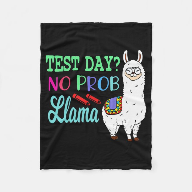 Manta Polar Día No Prob Llama Día de Prueba No Problema Día de (Anverso)