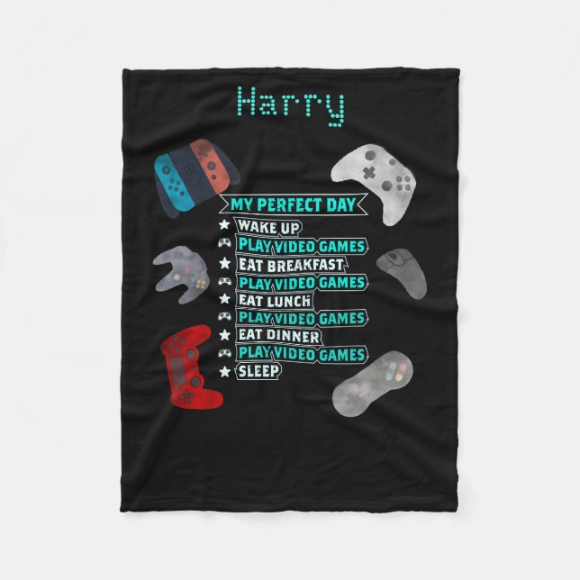 Manta Polar Día perfecto para juegos personalizados, con contr (Anverso)