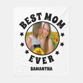 Manta Polar Día personalizado de la mejor madre que nunca foto