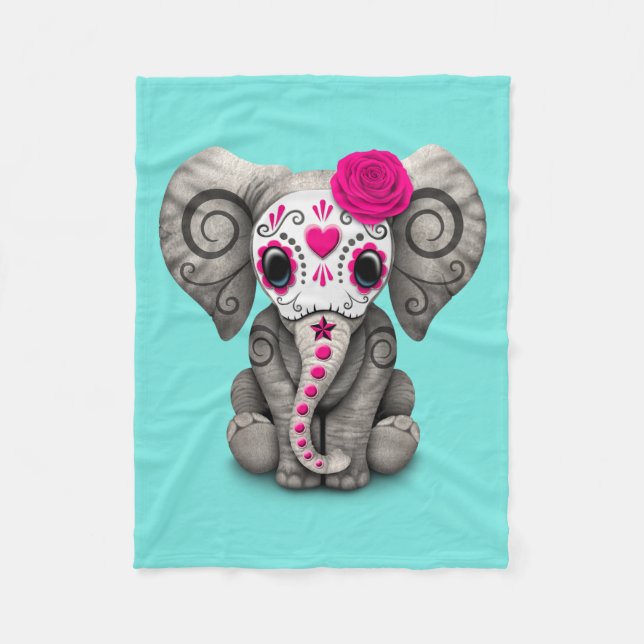 Manta Polar Día rosado del elefante muerto (Anverso)