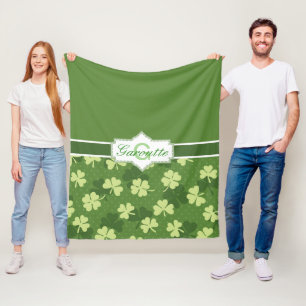 Manta Polar Día verde personalizado del St Patricks del trébol