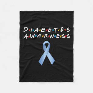 Manta Polar Diabetes Awareness Mes Blue Ribbon Diabetic Appa