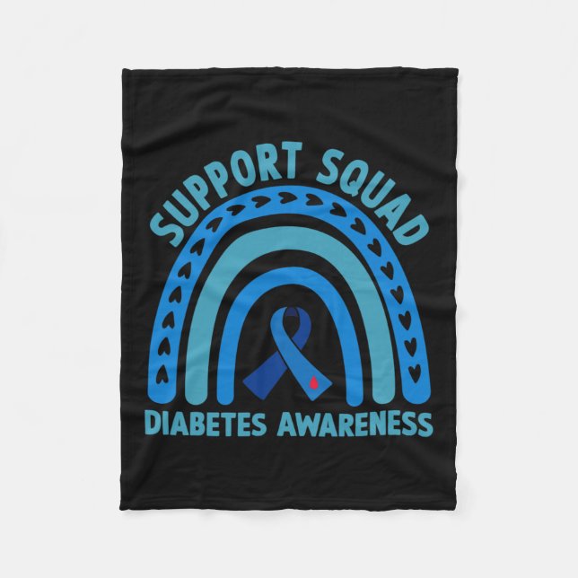Manta Polar Diabetes Blue Support Squad Diabetes Sensibilizaci (Anverso)