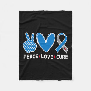 Manta Polar Diabetes Conciencia de Guerrero Paz Azul Cure Fa