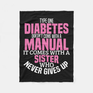 Manta Polar Diabetes Hermana Tipo 1 T1d Sensibilización Diabét