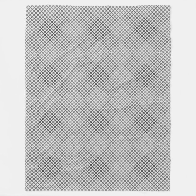 Manta Polar Diagonal de patrón verificado 2 tonos con OffWhite (Anverso)