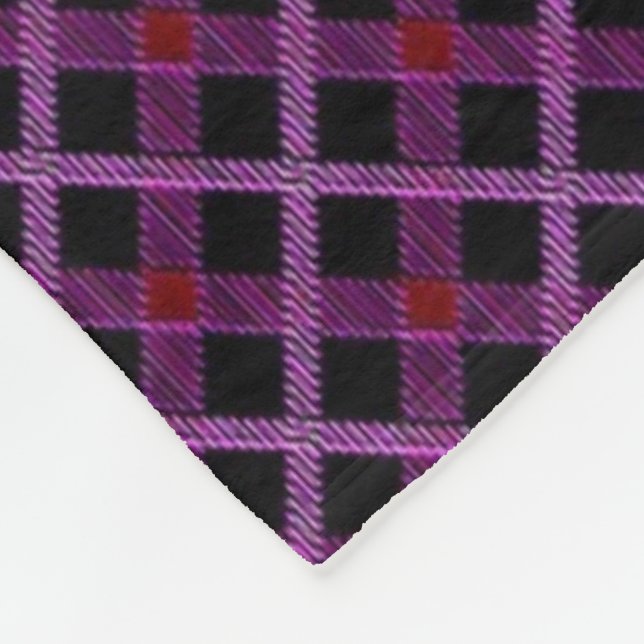 Manta Polar Diagonal Plaid1a oscuro (Esquina)