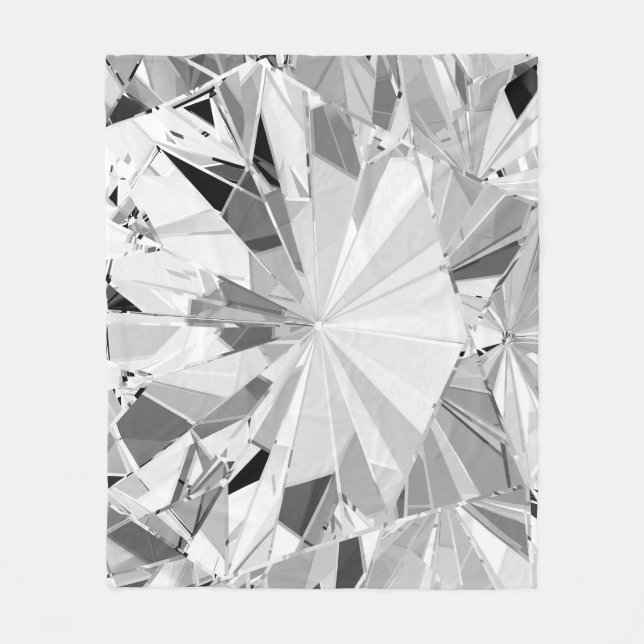 Manta Polar Diamante realista: Cierre de textura 3D (Anverso)