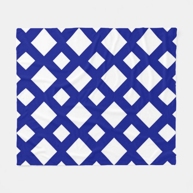 Manta Polar Diamantes blancos en la marina (Frente (Horizontal))