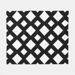 Manta Polar Diamantes blancos en negro