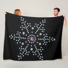 Manta Polar Diamantes de copos de nieve Diamante de imitación
