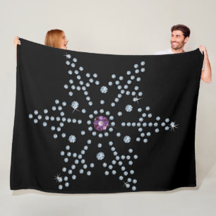 Manta Polar Diamantes de copos de nieve Diamante de imitación