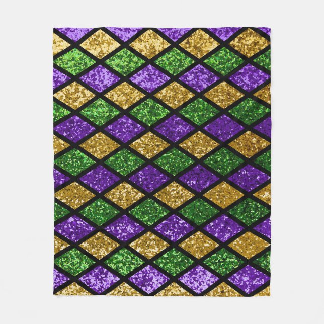 Manta Polar Diamantes de las baldosas, fondo festivo (Anverso)