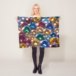 Manta Polar Diamantes De Muchos Colores