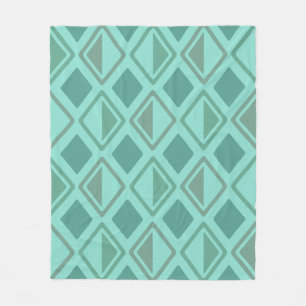 Manta Polar Diamantes modernos de mediados de siglo Turquesa