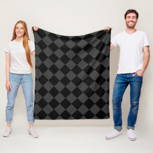 Manta Polar Diamantes negros y húmedos - Elegantes y sin tiemp